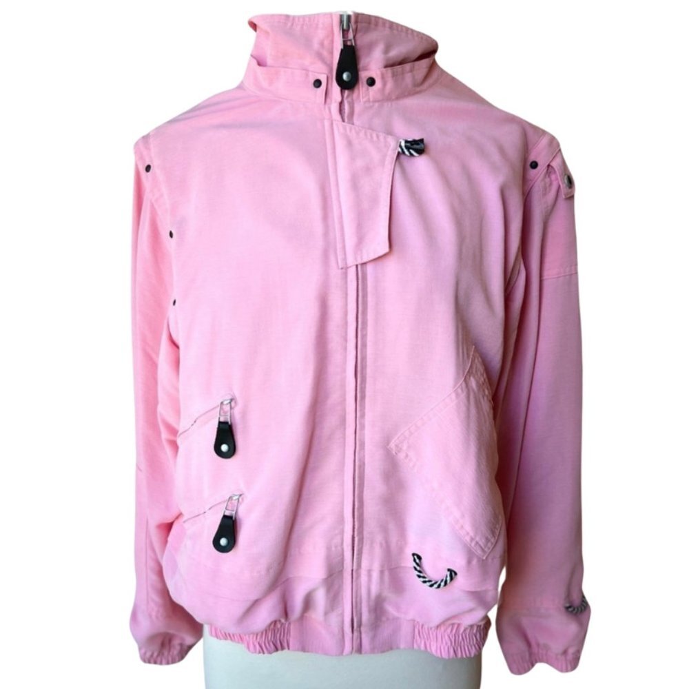 Vintage Pink Convertible Cargo Jacket